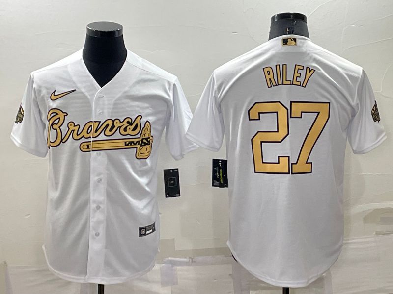 Men Atlanta Braves 27 Riley White 2022 All Star Game Nike MLB Jerseys